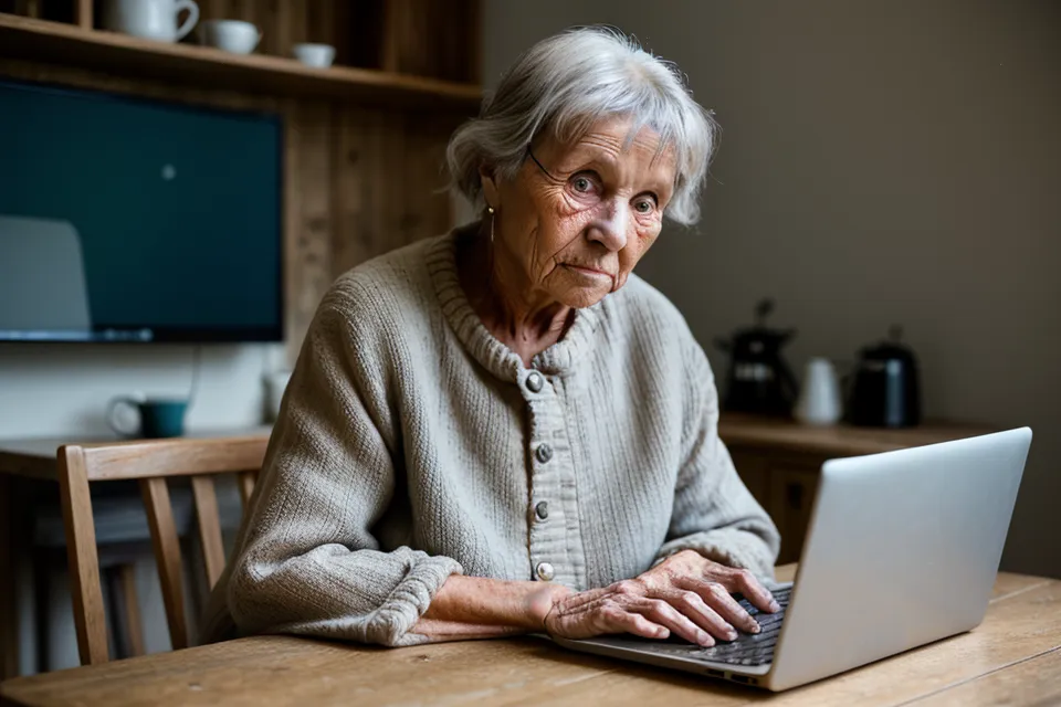 Hände einer Expertin bei der Analyse von Online-Hundekursen am Küchentisch.