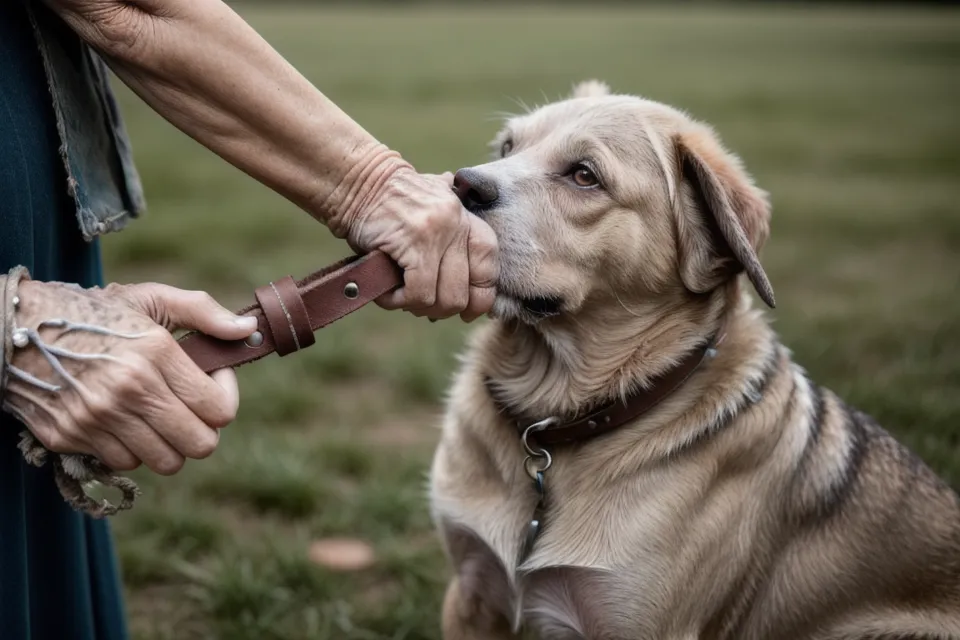 Ruhige Führung eines Hundes in einer Mehrhundegruppe